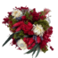 Boeket droogbloemen "Fantasy Rosso" | Lengte ± 35 centimeter | Met rode, witte en groene droogbloemen