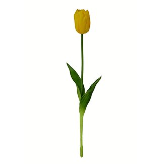 Arti Flora Tulp Kunstbloem | Kleur: Geel | Tulipa kunstbloemen | Lengte ± 45 centimeter | Per kunstbloem