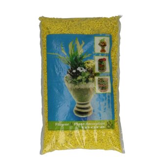 4A Gravier | Couleur: Jaune | Diamètre 2 - 3 millimètre | Contenu sac 5 kilo | Par sac