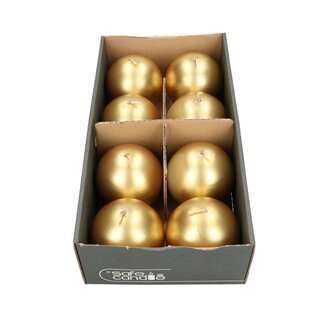4A Rustic Ball Candle | Colour: Gold-coloured | Diameter 8 centimetre | Per 8 candles