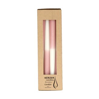 4A Kerze Dip Dye | Farbe: Hellrosa | Durchmesser 2.3 centimeter | Länge 25 centimeter | Pro 4 Kerzen