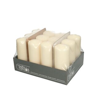 4A Stompkaars “Safe Candle” | Kleur: Crèmekleurig | Diameter 6 centimeter | Hoogte 15 centimeter | Per 12 kaarsen