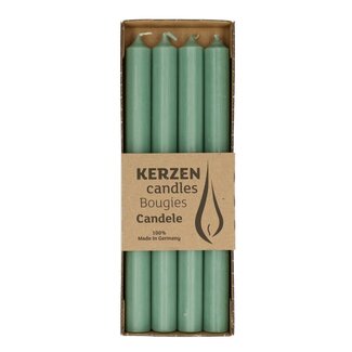4A Tafelkerze Rustikal | Farbe: Türkis | Durchmesser 2.2 centimeter | Länge 25 centimeter | Pro 4 Kerzen