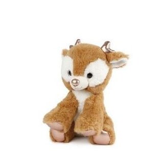 4A Baby Reindeer Cuddly Toy | Colour: White Brown | Soft Toy | Height 20 centimetre | Per 2 reindeer