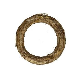 4A Stro Krans | Kleur: Lichtbruin | Diameter 20 centimeter | Per 10 kransen