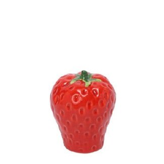 4A Decoratieve Aardbei | Kleur: Rood | Diameter 8 centimeter | Hoogte 9 centimeter | Per 4 aardbeien