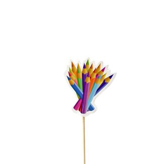 4A Potloden Bijsteker | Kleur: Gemengde Kleuren | Diameter 7 centimeter | Lengte ± 50 centimeter | Per 25 bijstekers