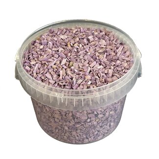 QC Wood chips in Reusable Bucket | Colour: Milk purple | Diameter 5 - 8 millimetre | Contents 3 litre | Per bucket