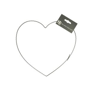 4A Heart Frame Wire | Colour: Grey | Diameter 25 centimeter | Per 10 hearts