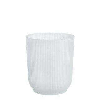 4A Kunststof Orchidee Bloempot "Vibes" | Kleur: Mat Wit | Diameter 13 centimeter | Hoogte 15 centimeter | Per 9 bloempotten