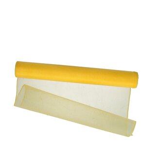4A Tissu Organza | Couleur: Jaune | Largeur 40 centimeter | Longueur 9 meter | Par rouleau