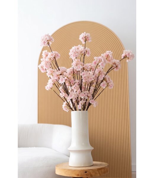 Arti Flora Cherry Blossom Artificial Flower | Colour: Pink | Prunus artificial flowers | Length ± 135 centimeter | Per artificial flower