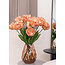 Parkiet Tulp Kunstbloem | Kleur: Roze | Lengte ± 65 centimeter | 5 stelen per bos | Per bos