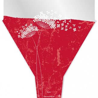4A Hoezen “Flower Wishes” | Kleur: Rood | Lengte 50 centimeter | Breedte 35 centimeter | Hoogte 10 centimeter | Per 50 hoezen