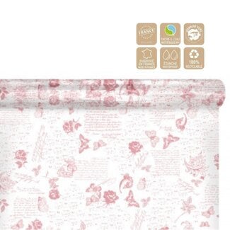 4A Folie auf Rolle “Romance” | Farbe: Rosa | Breite 80 centimeter | Länge 100 meter | Pro Rolle