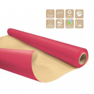 4A Papier en rouleau Éco résistant à l'eau | Couleur: Rose foncé | Largeur 80 centimeter | Longueur 25 meter | Par rouleau