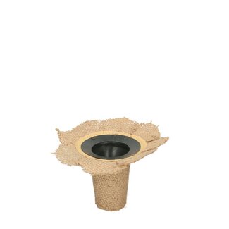 4A Jute Bouquet holder Flower shape | Colour: Light brown | Diameter 20 centimetre | Height 12 centimetre | Per 10 bouquet holders