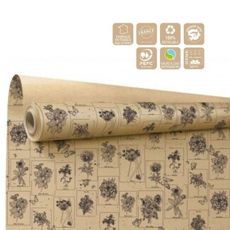4A Paper on Roll “Curiosity” | Colour: Brown Black | Breedte 80 centimeter | Lengte 40 meter | Per rol