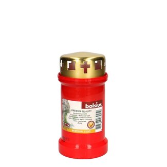 4A Candle Grave light | Colour: Red | Diameter 6 centimeter | Height 13 centimeter | Per 12 candles