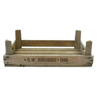 4A Houten Aardappelkist | Kleur: Bruin | Lengte 61 centimeter | Breedte 43 centimeter | Hoogte 18 centimeter | Per 2 kisten