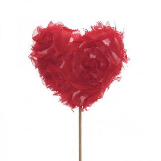 4A Heart Pick “Juliet” | Colour: Red | Length ± 50 centimetre | Diameter 9.5 centimetre | Per 25 picks