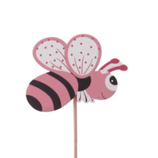 4A Plant stake Zomerbij | Colour: Pink | Stake length ± 50 centimetre | Diameter 7 centimetre | Per 25 stakes