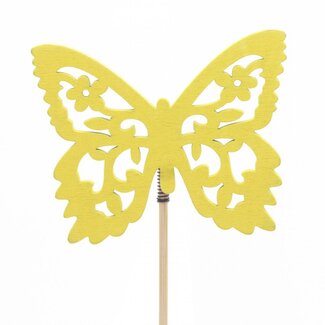 4A Vlinder Bijsteker “Anna” | Kleur: Geel | Lengte ± 50 centimeter | Diameter 7.5 centimeter | Per 25 bijstekers