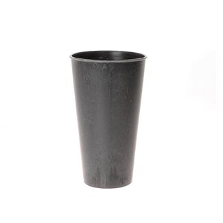 4A Kunststof Melamine Vaas | Kleur: Grijs | Diameter 19 centimeter | Hoogte 33 centimeter | Per 6 vazen