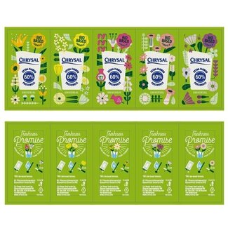 4A Chrysal Universell Schnittblumennahrung Beutel Biobasiert | 1 Beutel pro liter | Inhalt 500 Beutel | Pro Karton
