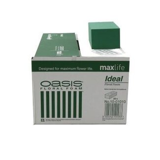 4A Oasis Floral Foam Block “Ideal” | Colour: Green | Length 23 centimetre | Width 11 centimetre | Height 8 centimetre | Per 20 blocks