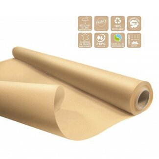 4A Water-resistant Papier op rol Eco | Colour: Brown | Width 80 centimeter | Length 25 meter | Per roll