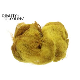 QC Fuzzy Fibre Decoratiewol | Kleur: Donkergeel | Inhoud 100 gram | Per zak