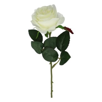 4A Natural White Artificial Rose “Rosa” | Roses Artificial Flowers | Length ± 45 centimetre | Per 12 artificial roses