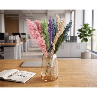 Dutch Dried Pasteltinten gedroogde Pampas pluimen | Lengte ± 70 centimeter | Per 10 takken