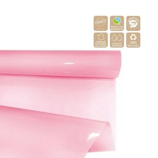 4A Folie op Rol "Clayrbril" | Colour: Light pink | Width 70 centimeter | Length 50 meter | Per roll