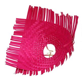 4A Bambus Geflochten Straußhalter | Farbe: Kirschfarben | Durchmesser 34 centimeter | Pro 6 Straußhalter