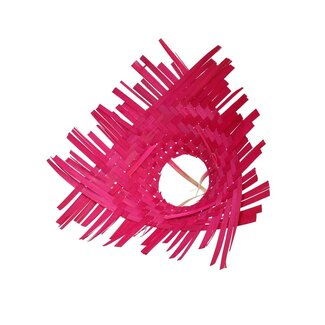 4A Bamboe Gevlochten Boekethouder | Kleur: Kerskleurig | Diameter 25 centimeter | Per 6 boekethouders