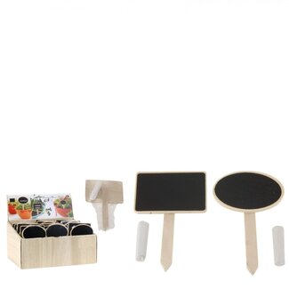 4A Chalkboard Stake | Colour: Black | Length  10 centimetre | Width 12 centimetre | Height 7 centimetre | Per 24 stakes
