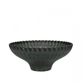 4A Gribbelde Kunststof Melamine Schaal | Kleur: Grijs | Diameter 24 centimeter | Hoogte 10 centimeter | Per 24 schalen