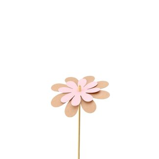 4A Kraftpapier Blumenstecker | Farbe: Rosa | Durchmesser 8 centimeter | Länge ± 50 centimeter | Pro 25 Blumenstecker