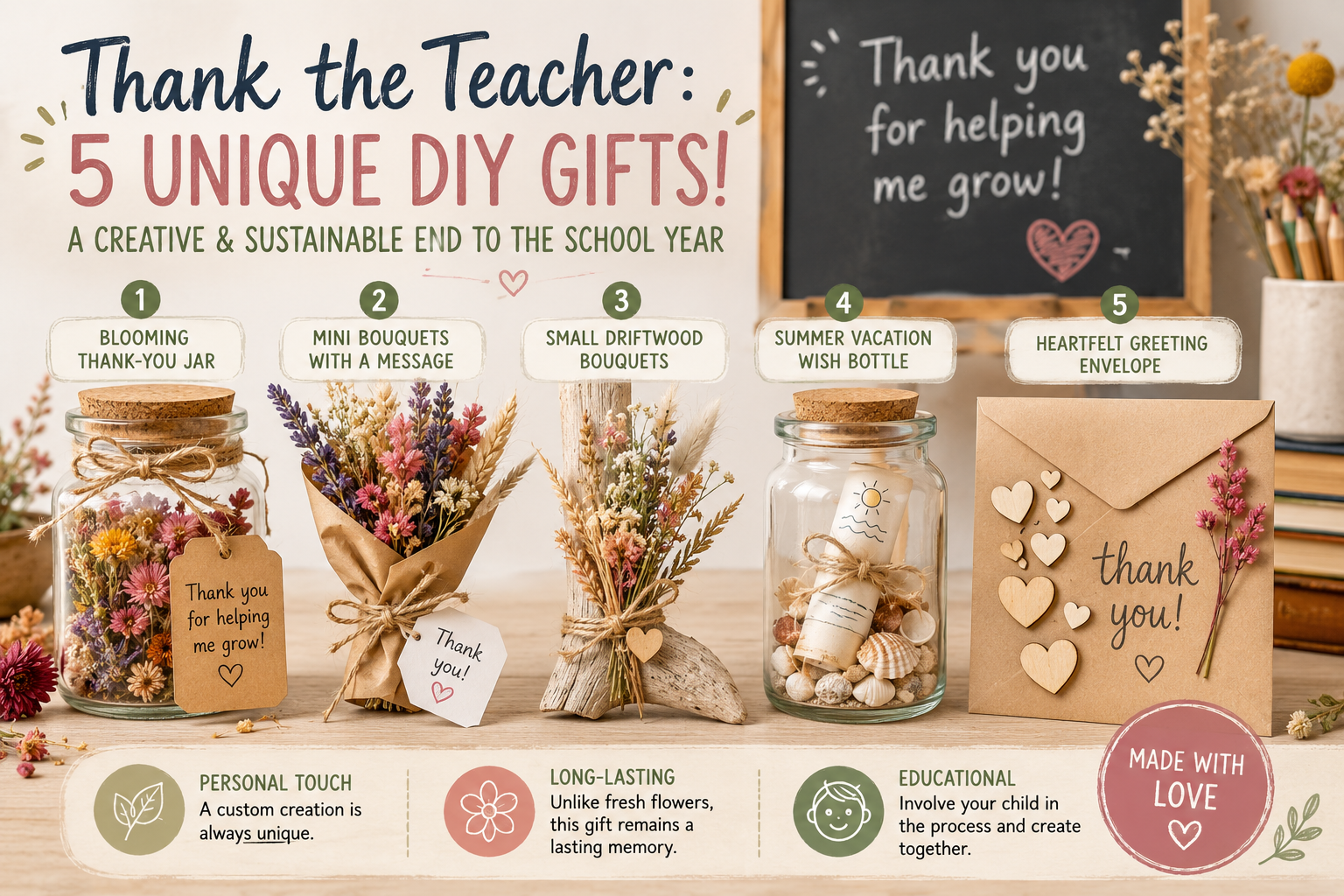 Thank the Teacher: 5 Unique DIY Gifts! A Creative & Sustainable End to the School Year