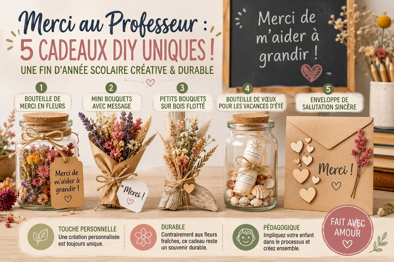 Remerciez l'enseignant(e) : 5 cadeaux DIY uniques ! Terminer l'année scolaire de manière créative et durable