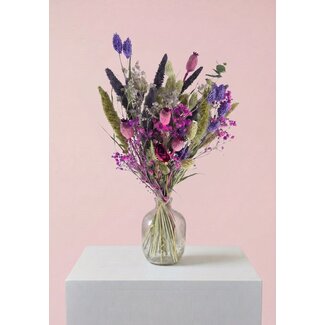 MyFlowers Bouquet Dried Flowers “Cute purple” | Colour: Mixed Colours Purple | Length ± 50 centimetre | Per bouquet