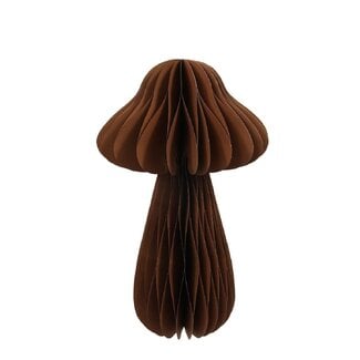 4A Bruine Papieren Paddenstoel Decoratie | Breedte 18 centimeter | Hoogte 30 centimeter | Per paddenstoel