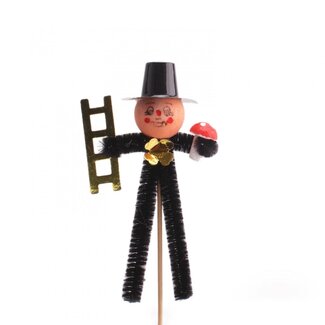 4A Black chimney sweep poker | Diameter 11 centimeter | Length poker ± 15 centimeter | Per 50 pokers