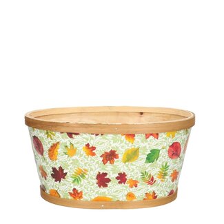 4A Gemengde Kleuren Houten Plantenbak Herfstbladeren | Lengte 22 centimeter | Breedte 18 centimeter | Hoogte 11 centimeter | Per 10 plantenbakken