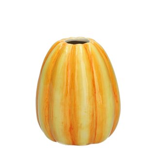 4A Orange Keramische Kürbisvase | Durchmesser 11 Zentimeter | Höhe 12 Zentimeter | Pro 12 Vasen