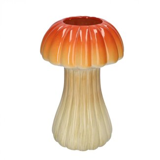 4A Oranje Paddenstoel Vaas | Diameter 8 - 18 centimeter | Hoogte 28.5 centimeter | Per vaas