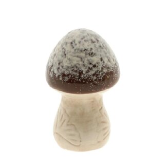 4A Donkerbruine Decoratie Paddenstoel “Dolo” | Diameter 7.5 centimeter | Hoogte 13 centimeter | Per 8 paddenstoelen