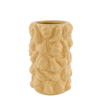 4A Salmon-coloured Ceramic Pumpkin Vase | Diameter 14.5 centimetre | Height 23 centimetre | Per 6 vases